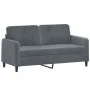 Sofá de 2 plazas de terciopelo gris oscuro 140 cm de , Sofás - Ref: Foro24-359443, Precio: 180,02 €, Descuento: %