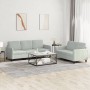 Juego de sofás 2 piezas terciopelo gris claro de , Sofás - Ref: Foro24-3202014, Precio: 421,54 €, Descuento: %