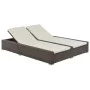 Tumbona doble ratán sintético marrón de vidaXL, Camas para exteriores - Ref: Foro24-44751, Precio: 291,05 €, Descuento: %