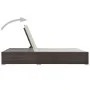 Tumbona doble ratán sintético marrón de vidaXL, Camas para exteriores - Ref: Foro24-44751, Precio: 291,05 €, Descuento: %