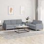 Juego de sofás con cojines 2 piezas tela gris claro de , Sofás - Ref: Foro24-3202118, Precio: 521,27 €, Descuento: %