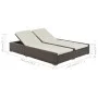 Tumbona doble ratán sintético marrón de vidaXL, Camas para exteriores - Ref: Foro24-44751, Precio: 291,05 €, Descuento: %