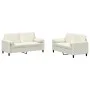 Zweiteiliges Sofaset mit cremefarbenen Samtkissen. von , Sofas - Ref: Foro24-3202002, Preis: 513,86 €, Rabatt: %