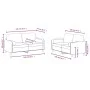 Zweiteiliges Sofaset mit cremefarbenen Samtkissen. von , Sofas - Ref: Foro24-3202002, Preis: 513,86 €, Rabatt: %