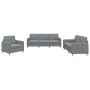 Juego de sofás con cojines 3 piezas tela gris claro de , Sofás - Ref: Foro24-3202054, Precio: 667,97 €, Descuento: %