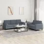 Juego de sofás con cojines 2 piezas terciopelo gris oscuro by , Sofas - Ref: Foro24-3202035, Price: 490,13 €, Discount: %