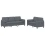 Juego de sofás con cojines 2 piezas terciopelo gris oscuro by , Sofas - Ref: Foro24-3202035, Price: 490,13 €, Discount: %