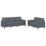 Juego de sofás con cojines 2 piezas terciopelo gris oscuro de , Sofás - Ref: Foro24-3202035, Precio: 481,36 €, Descuento: %