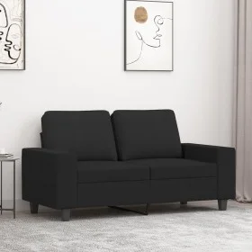 Zweiplätziges schwarzes Stoffsofa, 120 cm. von , Sofas - Ref: Foro24-359387, Preis: 228,05 €, Rabatt: %