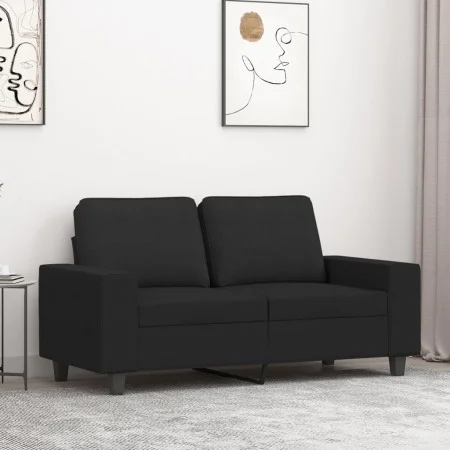 Zweiplätziges schwarzes Stoffsofa, 120 cm. von , Sofas - Ref: Foro24-359387, Preis: 228,05 €, Rabatt: %