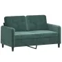 Sofá de 2 plazas de terciopelo verde oscuro 120 cm de , Sofás - Ref: Foro24-359434, Precio: 257,45 €, Descuento: %