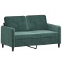 Sofá de 2 plazas de terciopelo verde oscuro 120 cm de , Sofás - Ref: Foro24-359434, Precio: 262,18 €, Descuento: %