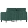 Sofá de 2 plazas de terciopelo verde oscuro 120 cm de , Sofás - Ref: Foro24-359434, Precio: 257,45 €, Descuento: %