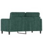 Sofá de 2 plazas de terciopelo verde oscuro 120 cm de , Sofás - Ref: Foro24-359434, Precio: 262,18 €, Descuento: %
