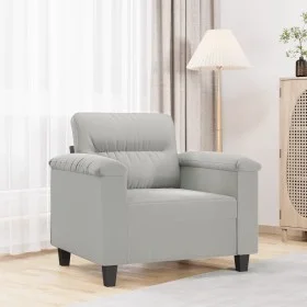 Sillón de tela microfibra gris claro 60 cm de , Sofás - Ref: Foro24-359550, Precio: 198,68 €, Descuento: %