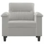Sillón de tela microfibra gris claro 60 cm de , Sofás - Ref: Foro24-359550, Precio: 198,68 €, Descuento: %