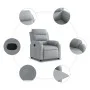 Sillón reclinable de tela gris claro de , Sillones - Ref: Foro24-373462, Precio: 247,34 €, Descuento: %