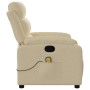 Sillón de masaje reclinable de tela crema de , Sillones - Ref: Foro24-373483, Precio: 238,64 €, Descuento: %