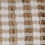 Alfombra de baño tejida a mano de yute y tela natural y blanca de vidaXL, Alfombras y esterillas de baño - Ref: Foro24-133219...