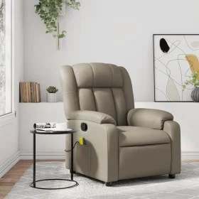 Sillón de masaje reclinable cuero sintético color capuchino de , Sillones - Ref: Foro24-373573, Precio: 226,94 €, Descuento: %