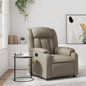 Sillón de masaje reclinable cuero sintético color capuchino de , Sillones - Ref: Foro24-373573, Precio: 230,02 €, Descuento: %