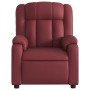 Sillón de masaje reclinable cuero sintético rojo tinto de , Sillones - Ref: Foro24-373571, Precio: 226,74 €, Descuento: %