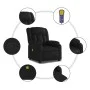 Sillón de masaje reclinable cuero sintético negro de , Sillones - Ref: Foro24-373567, Precio: 224,01 €, Descuento: %