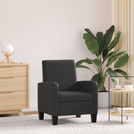 Sillón de cuero sintético negro en Sillones | Comprar online en Foru.es