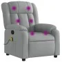 Sillón reclinable de masaje de tela gris claro de , Sillones - Ref: Foro24-373586, Precio: 220,12 €, Descuento: %