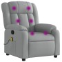 Sillón reclinable de masaje de tela gris claro de , Sillones - Ref: Foro24-373586, Precio: 223,43 €, Descuento: %