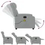 Sillón reclinable de masaje de tela gris claro de , Sillones - Ref: Foro24-373586, Precio: 220,12 €, Descuento: %