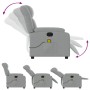 Sillón reclinable de masaje de tela gris claro de , Sillones - Ref: Foro24-373586, Precio: 223,43 €, Descuento: %