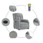 Sillón reclinable de masaje de tela gris claro de , Sillones - Ref: Foro24-373586, Precio: 220,12 €, Descuento: %