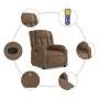 Sillón reclinable con masaje de tela marrón by , Armchairs - Ref: Foro24-373590, Price: 236,87 €, Discount: %