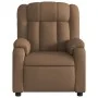 Sillón reclinable con masaje de tela marrón by , Armchairs - Ref: Foro24-373590, Price: 236,87 €, Discount: %