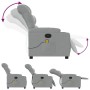 Sillón reclinable de masaje de tela gris claro de , Sillones - Ref: Foro24-374156, Precio: 270,41 €, Descuento: %