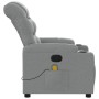 Sillón reclinable de masaje de tela gris claro de , Sillones - Ref: Foro24-374156, Precio: 270,41 €, Descuento: %