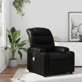 Sillón de masaje reclinable cuero sintético negro de , Sillones - Ref: Foro24-374140, Precio: 202,19 €, Descuento: %