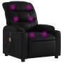 Sillón de masaje reclinable cuero sintético negro de , Sillones - Ref: Foro24-374140, Precio: 202,19 €, Descuento: %