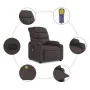 Sillón de masaje reclinable de tela marrón oscuro de , Sillones - Ref: Foro24-374161, Precio: 270,16 €, Descuento: %