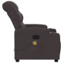 Sillón de masaje reclinable de tela marrón oscuro de , Sillones - Ref: Foro24-374161, Precio: 275,29 €, Descuento: %