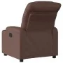 Sillón reclinable de cuero sintético marrón by , Armchairs - Ref: Foro24-374135, Price: 254,39 €, Discount: %