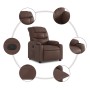 Sillón reclinable de cuero sintético marrón de , Sillones - Ref: Foro24-374135, Precio: 210,78 €, Descuento: %