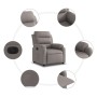 Sillón reclinable eléctrico tela gris taupé de , Sillones - Ref: Foro24-3204964, Precio: 242,98 €, Descuento: %
