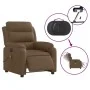 Sillón reclinable de masaje eléctrico tela marrón de , Sillones - Ref: Foro24-3204972, Precio: 307,72 €, Descuento: %