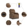Sillón reclinable de masaje eléctrico tela marrón de , Sillones - Ref: Foro24-3204972, Precio: 301,56 €, Descuento: %
