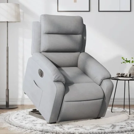 Sillón eléctrico reclinable elevable de tela gris claro by , Armchairs - Ref: Foro24-3205004, Price: 378,55 €, Discount: %