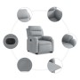 Sillón eléctrico reclinable elevable de tela gris claro de , Sillones - Ref: Foro24-3205004, Precio: 346,57 €, Descuento: %