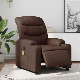 Sillón de masaje reclinable eléctrico cuero sintético marrón de , Sillones - Ref: Foro24-3206594, Precio: 301,82 €, Descuento: %