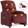 Sillón masaje reclinable eléctrico cuero sintético rojo tinto de , Sillones - Ref: Foro24-3206596, Precio: 272,31 €, Descuent...